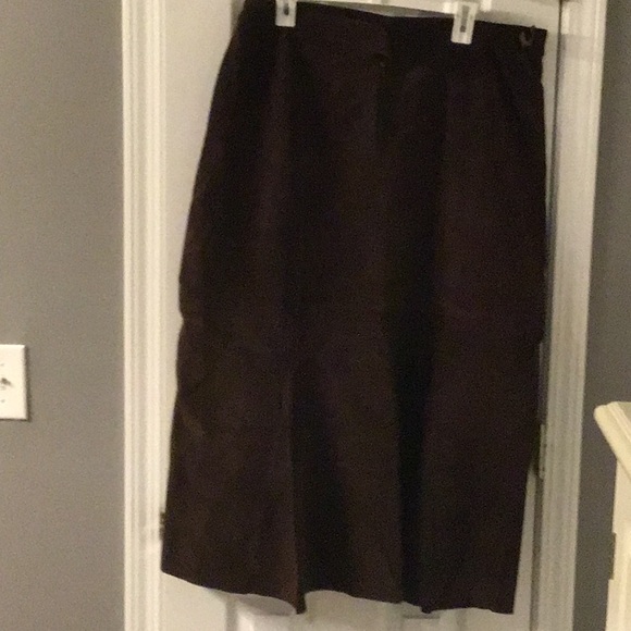 New Chocolate Suede Skirt - Picture 1 of 4